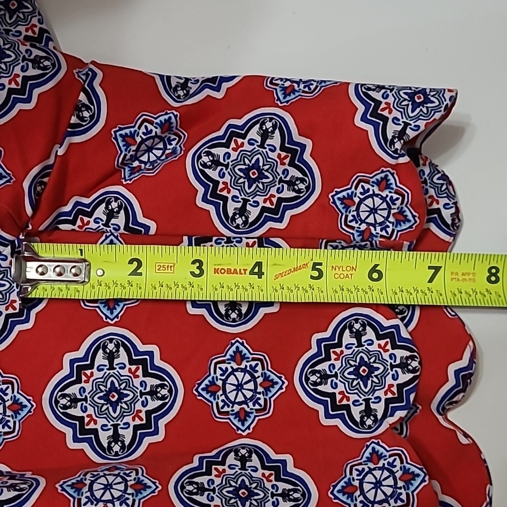 NWOT Crown & Ivy Red Designed Shelby Shorts with Scalloped Hem size 14W - Picture 8 of 9